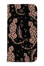 Leopard Stars Wallet Phone Case (Black)