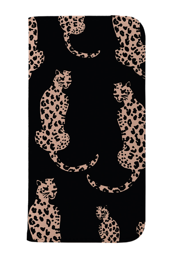 Leopard Animal Wallet Case (Black) | Harper & Blake