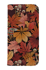 Autumn Leaves by Freya's Prints Wallet Phone Case (Orange)