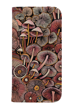 Pink Mushrooms by Freya's Prints Wallet Phone Case (Pink) | Harper & Blake