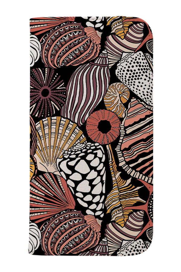 Summer Shells by Freya's Prints Wallet Phone Case (Beige) | Harper & Blake