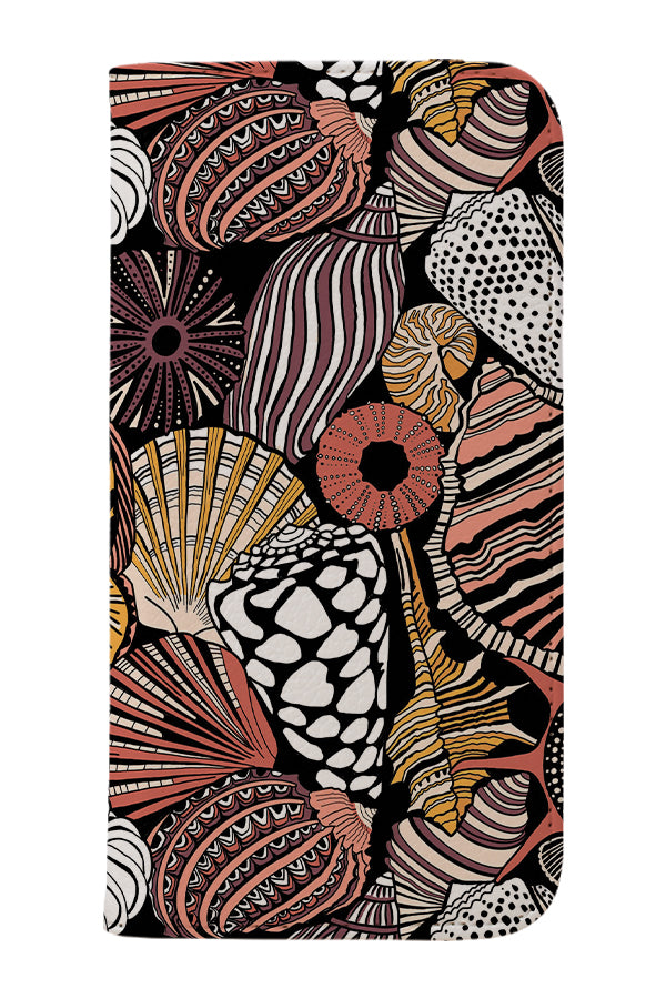 Summer Shells by Freya's Prints Wallet Phone Case (Beige)