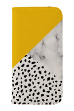 Marble & Dalmatian Wallet Case (Yellow)
