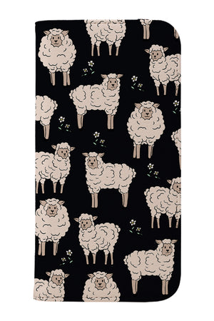 Sheep Print Wallet Phone Case (Black) | Harper & Blake