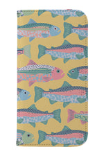 Trout by Louise Margaret Wallet Phone Case (Yellow)