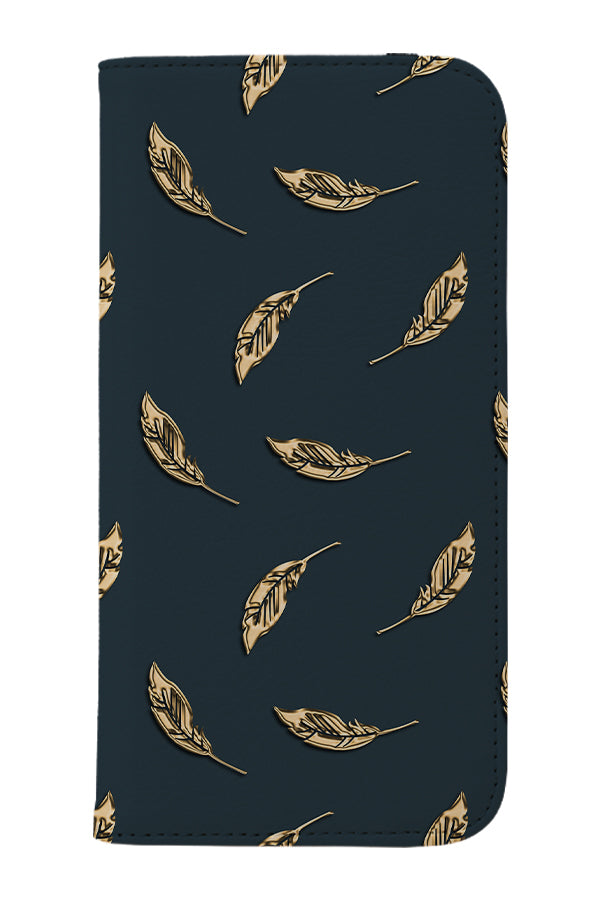 
                  
                    Gold Feather Wallet Case (Dark) | Harper & Blake
                  
                