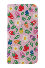Strawberry Love by Helen Bowler Wallet Phone Case (Pink)