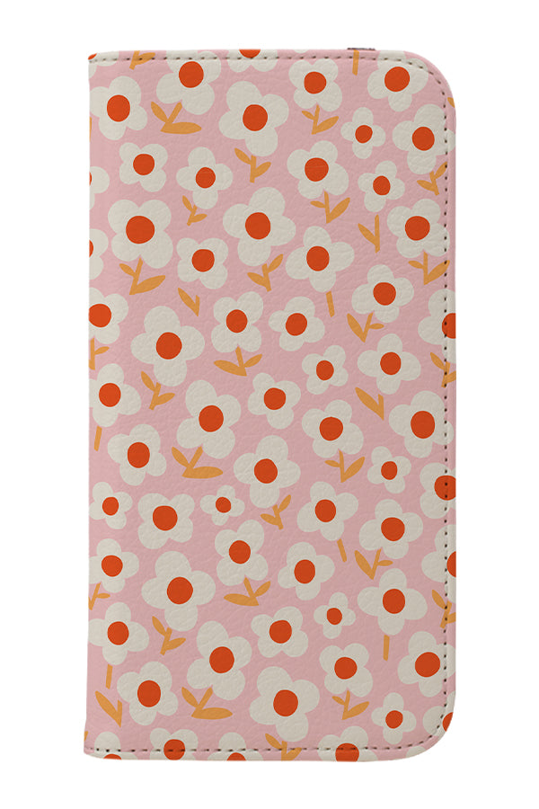 Daisy Fields by Helen Bowler Wallet Phone Case (Pink)