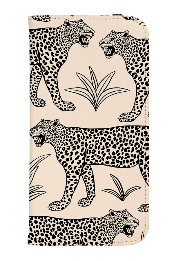 Leopard Scatter Wallet Phone Case (Black & White) | Harper & Blake 