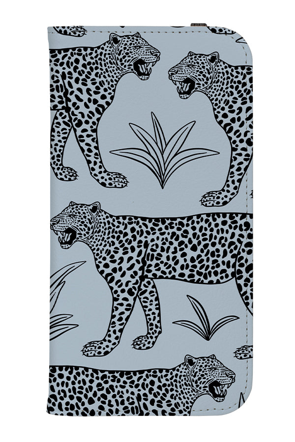 Leopard Scatter Wallet Phone Case (Blue) | Harper & Blake 