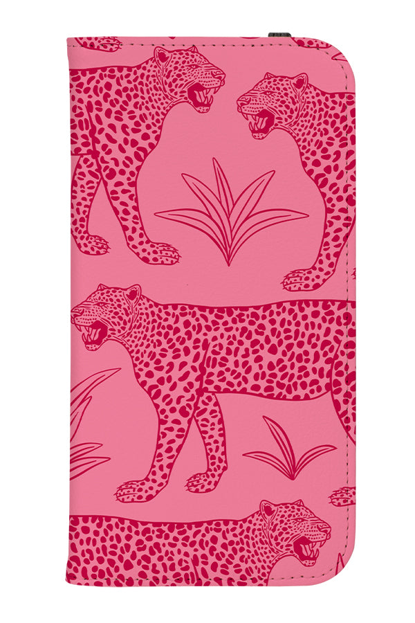 Leopard Scatter Wallet Phone Case (Bright Pink) | Harper & Blake 