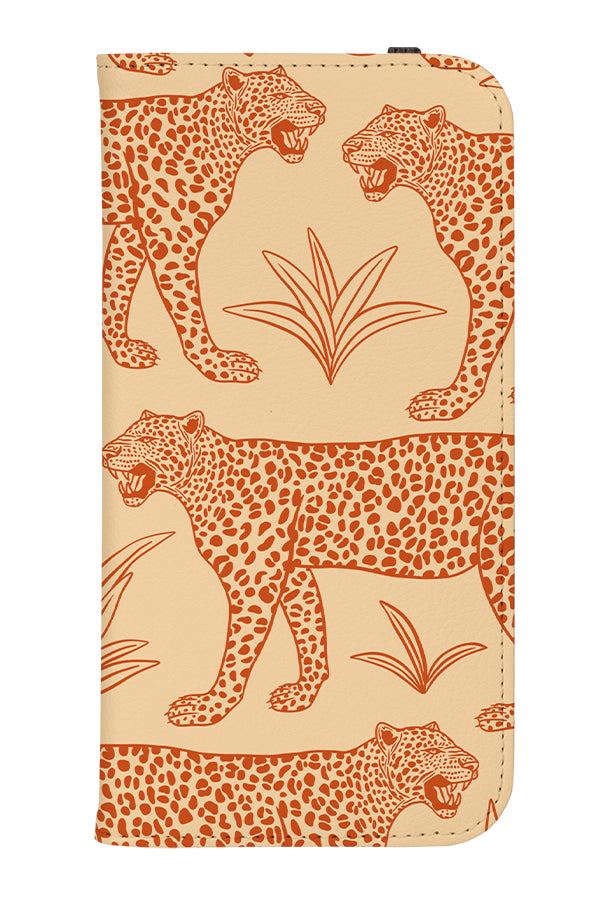 Leopard Scatter Wallet Phone Case (Burnt Orange) | Harper & Blake 