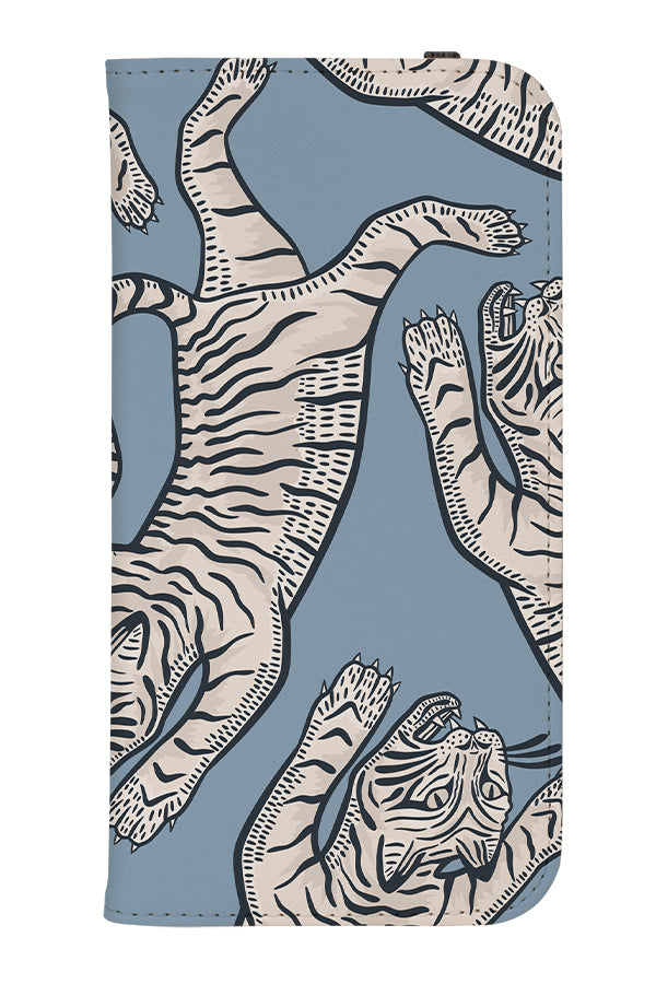 Tiger Placement Wallet Phone Case (Dusty Blue) | Harper & Blake 