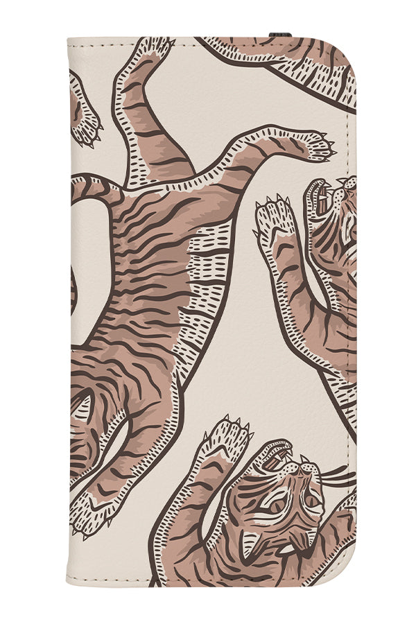 Tiger Placement Wallet Phone Case (Pale Terracotta & Birch) | Harper & Blake 