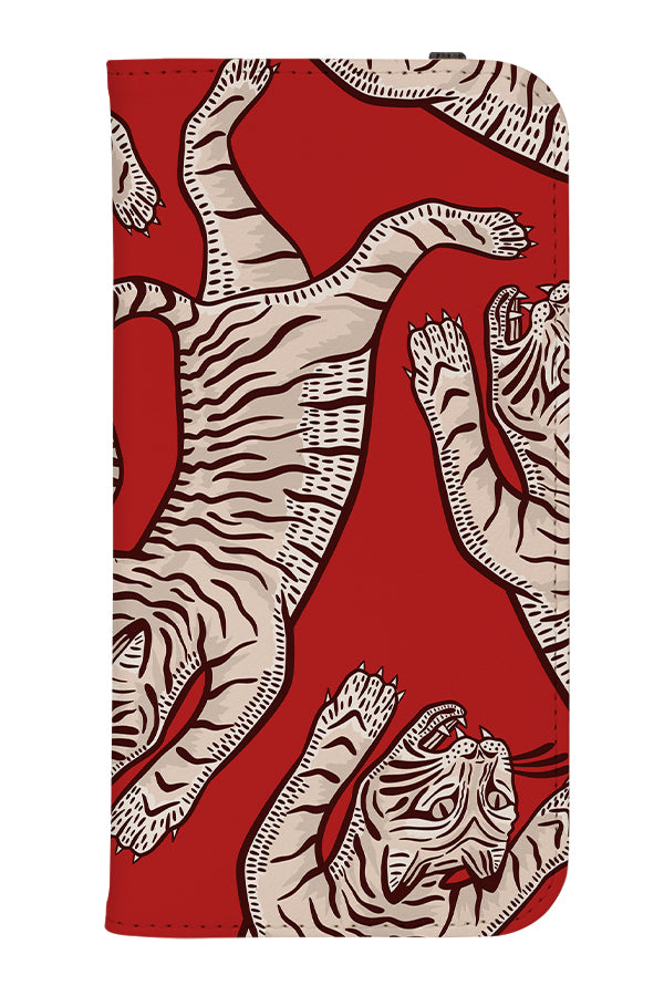 Tiger Placement Wallet Phone Case (Red) | Harper & Blake 