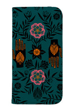 Flower Hands Wallet Phone Case (Teal)