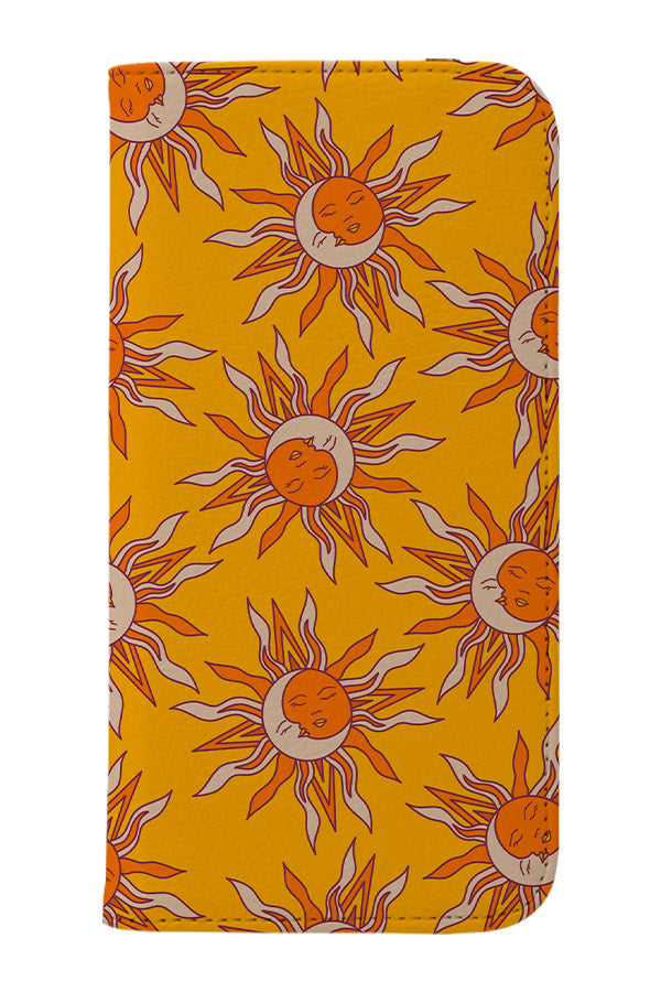 Moon and Sun Scatter Wallet Phone Case (Yellow) | Harper & Blake