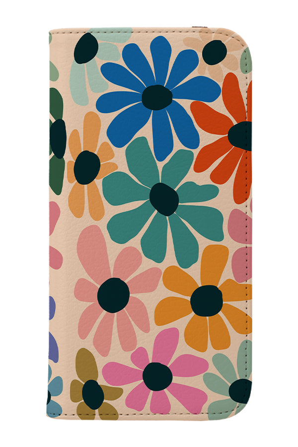 Retro Fun Floral By Gavthomeu Wallet Phone Case (Colourful)