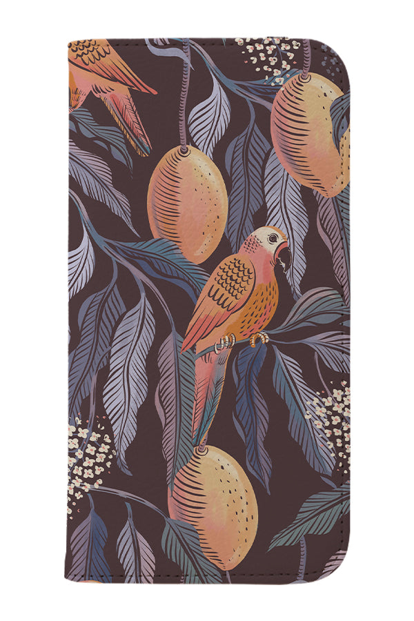 Moody Mango Garden By Rebecca Elfast Wallet Phone Case (Dark) | Harper & Blake