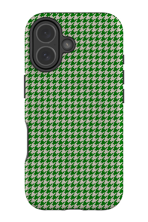 Still Houndstooth MagSafe Phone Case | Harper & Blake (Bright Green)