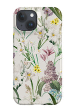 Beautiful Lilac and Lilies By Uta Naumann Phone Case (White)