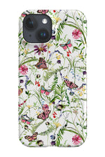 Watercolour Pink Flowers and Butterflies By Uta Naumann Phone Case (White)