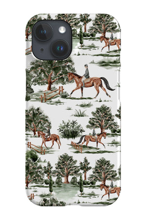 Watercolour Horse Riding By Uta Naumann Phone Case (Green) | Harper & Blake