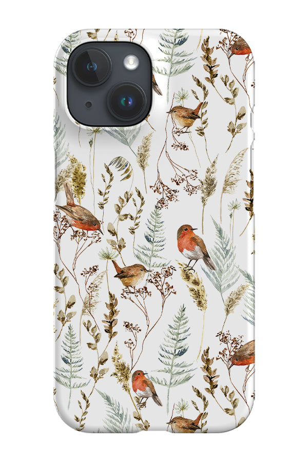 Autumn Robin Birds By Uta Naumann Phone Case (White)