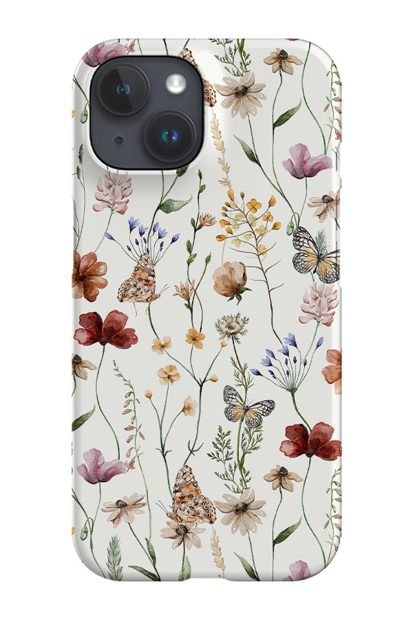 Whimsical Butterflies and Wildflowers By Uta Naumann Phone Case (Beige)