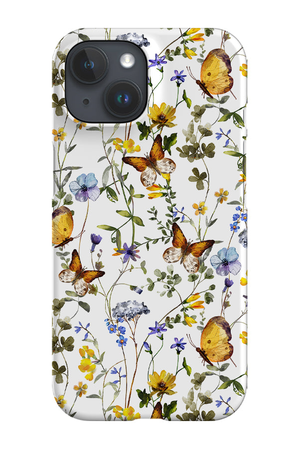 Butterfly Wildflower Meadow By Uta Naumann Phone Case (Yellow)