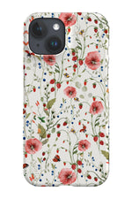 Strawberry and Poppy Garden By Uta Naumann Phone Case (Red)