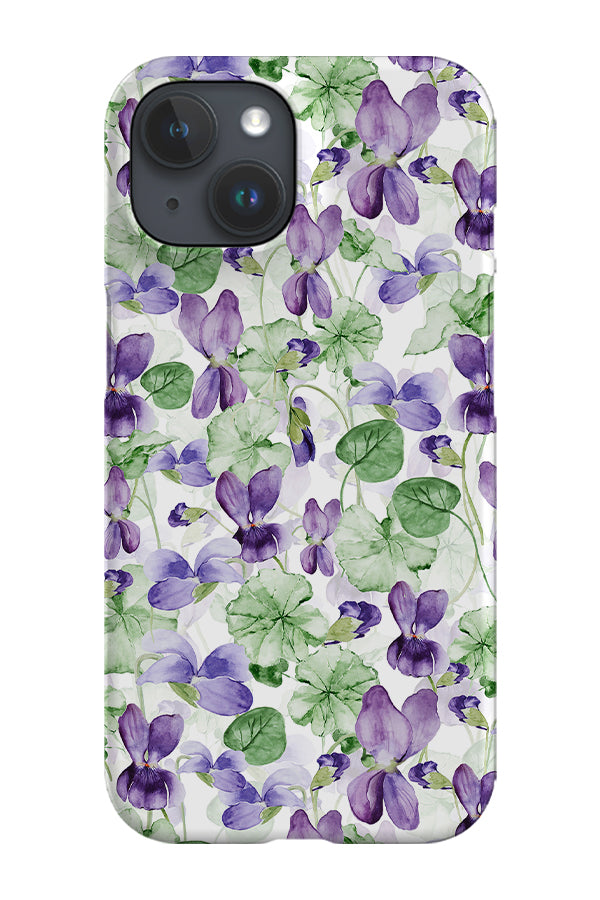 Watercolour Purple Pansies By Uta Naumann Phone Case (Purple)