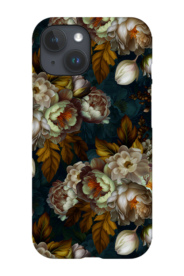 Vintage Baroque White Flowers By Uta Naumann Phone Case (Black)