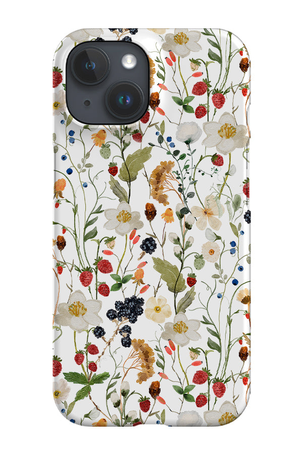 Watercolour Vintage Strawberries By Uta Naumann Phone Case (White) | Harper & Blake
