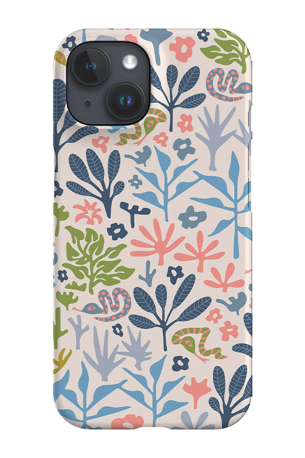 Snake in the Grass By Jackie Tahara Phone Case (Beige)