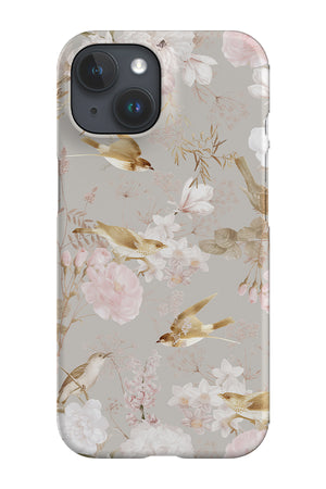 Serene Camellia Flowers and Birds By Uta Naumann Phone Case (Grey) | Harper & Blake