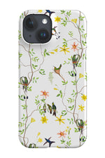 Vintage Chinoiserie Hummingbirds By Uta Naumann Phone Case (White)