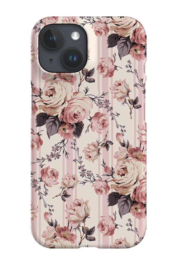 Vintage Pink Roses and Stripes By Uta Naumann Phone Case (Pink) | Harper & Blake
