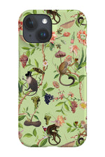 Antique Green Chinoiserie Monkeys By Uta Naumann Phone Case (Green)