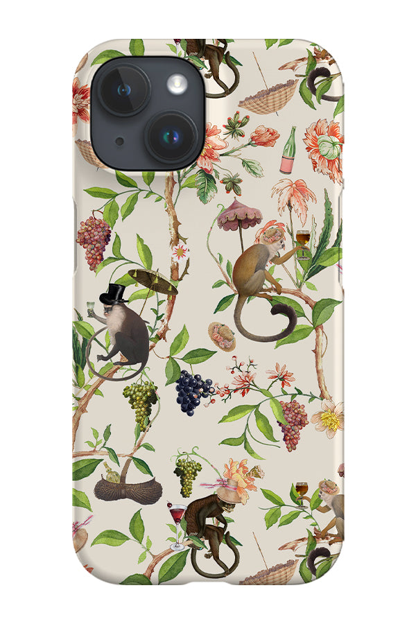 Vintage Cream Chinoiserie Monkeys By Uta Naumann Phone Case (Cream) | Harper & Blake