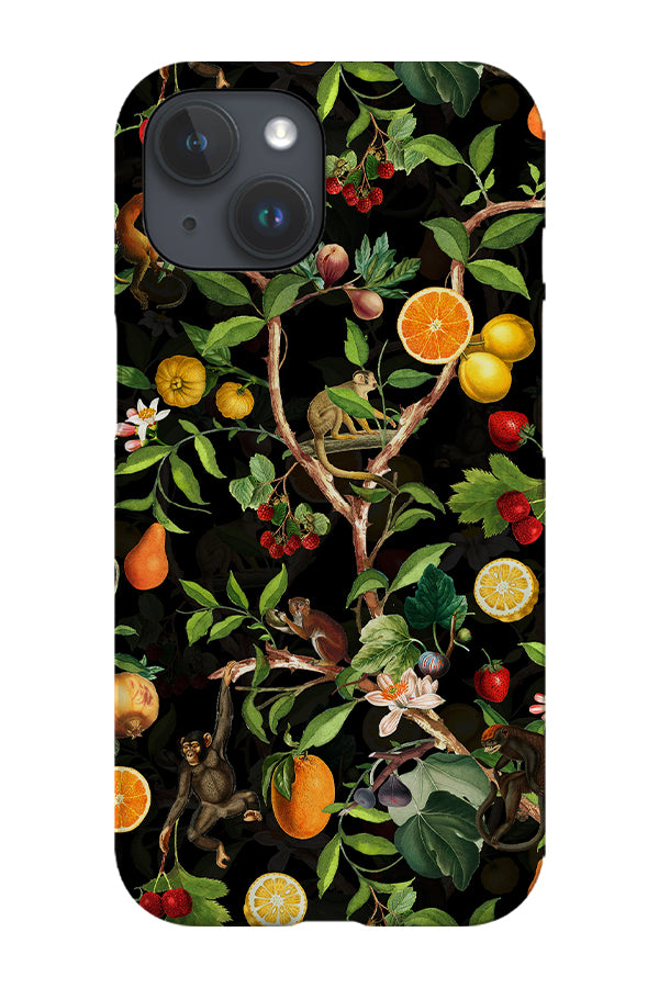 Tropical Fruit Vintage Monkeys By Uta Naumann Phone Case (Black) | Harper & Blake