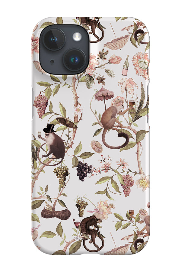 Vintage Pink Chinoiserie Monkeys By Uta Naumann Phone Case (Pink) | Harper & Blake