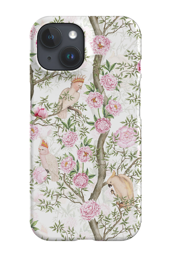 Peony and Rose Cockatoos By Uta Naumann Phone Case (Pink) | Harper & Blake