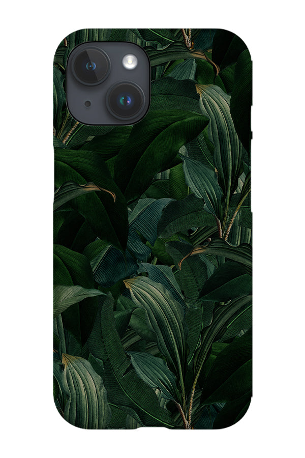 Dark Moody Tropical Leaves By Uta Naumann Phone Case (Green)