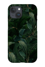 Dark Moody Tropical Leaves By Uta Naumann Phone Case (Green)