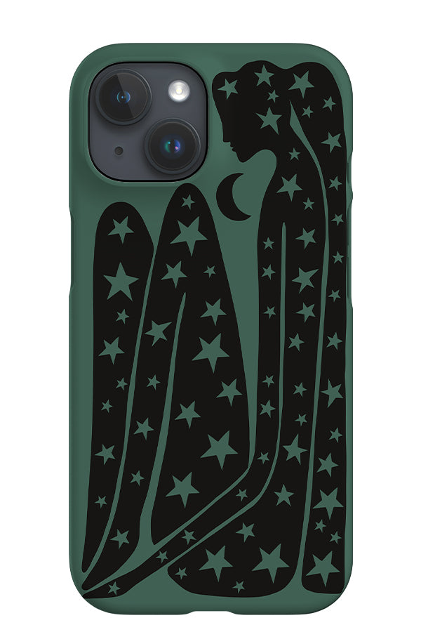 Abstract Figure & Stars iPhone Phone Case (Green) | Harper & Blake