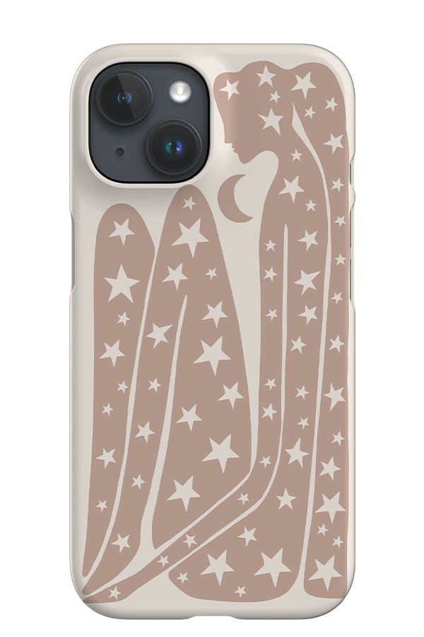 Abstract Figure & Stars iPhone Phone Case (Pale Terracotta) | Harper & Blake