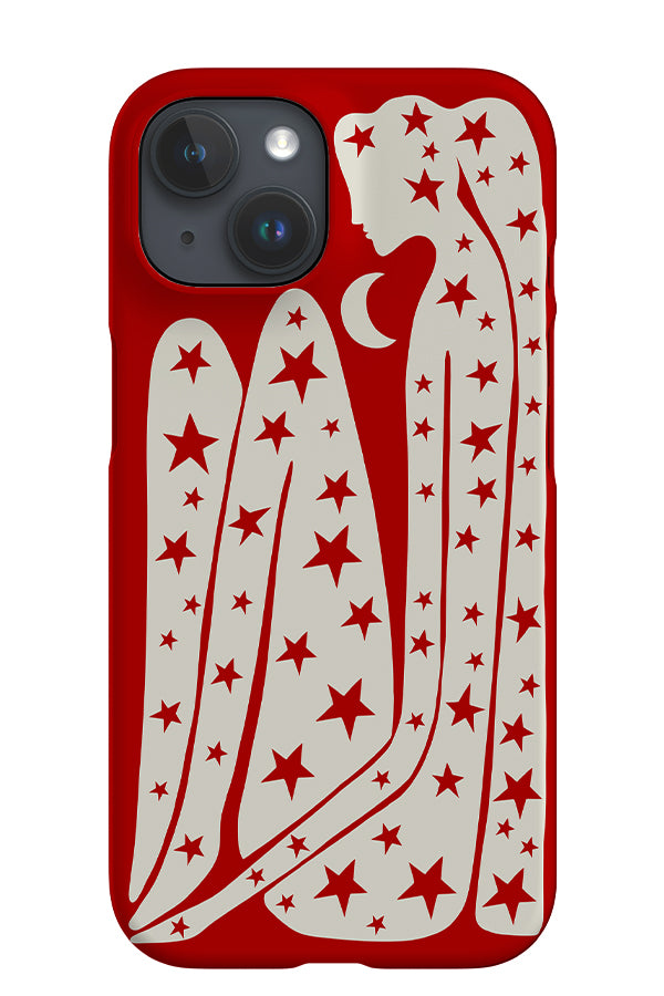 Abstract Figure & Stars iPhone Phone Case (Red) | Harper & Blake