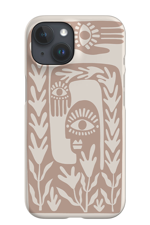 Abstract Face iPhone Phone Case (Pale Terracotta) | Harper & Blake