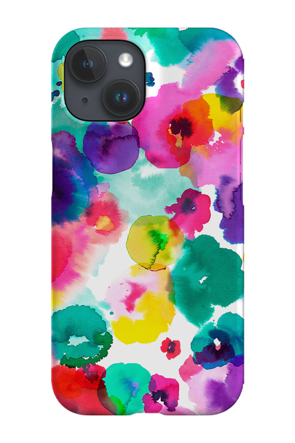 Abstract Watercolour Flowers Neon By Ninola Design Phone Case (Multicolour) | Harper & Blake